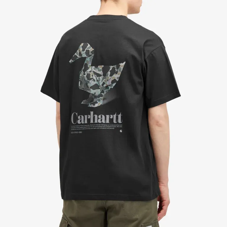 Carhartt WIP FW24 S/S Fold Duck T Shirt T Shirt Unisex Black-3
