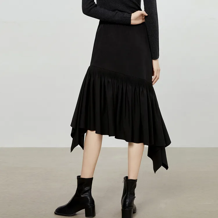 THE SEA LIFE Casual Long Skirts Women's Black Mage-1