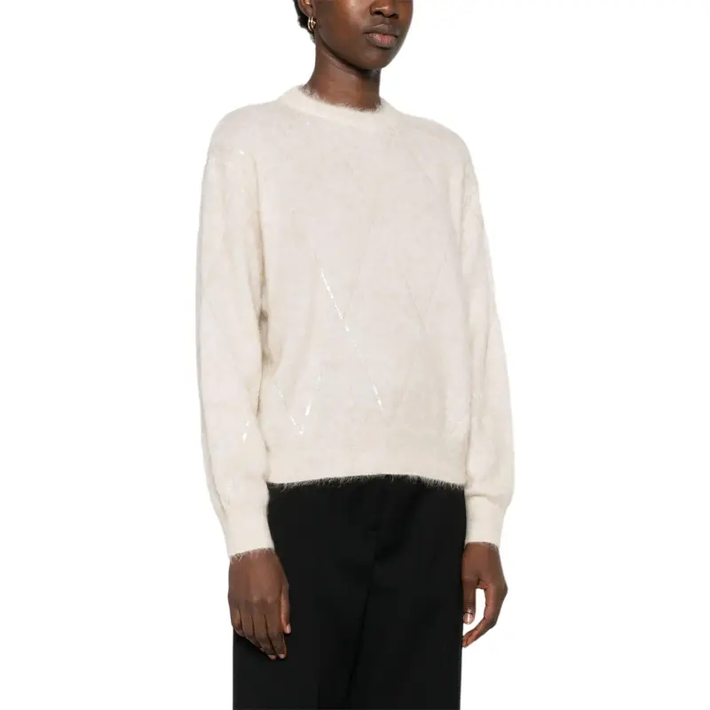 Brunello Cucinelli Sequin Embellished Crewneck Knitted Jumper-3