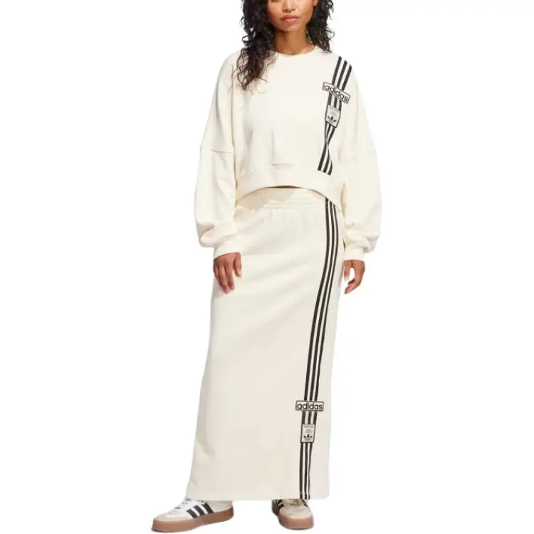 Adidas Women's Adibreak Cropped Sweatshirt Cream White-1
