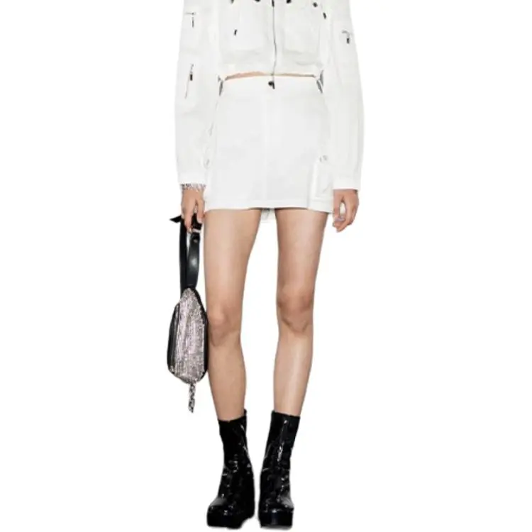 GIMING Casual Short Skirts Women's White-4