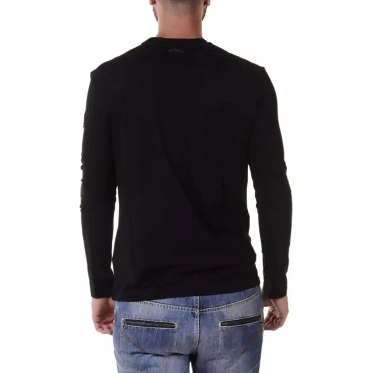 VERSACE Medusa Embroidery Long Sleeved T Shirt-1