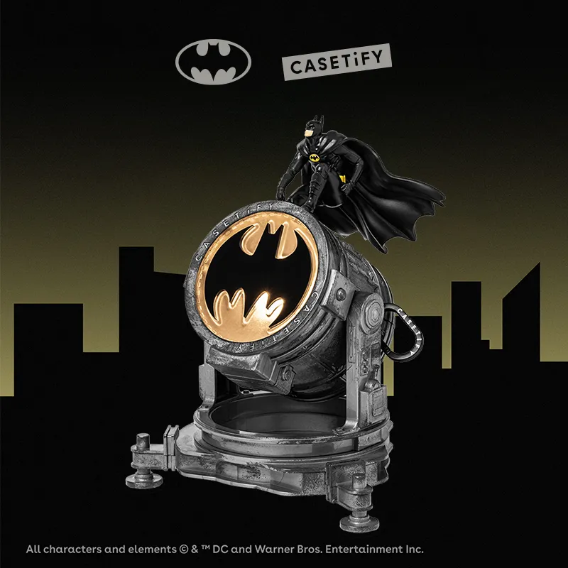 CASETIFY Compatible With Apple AirPods Pro 2nd Generation. TPU Bat Signal Light Collector's Edition Headphone Cases-2