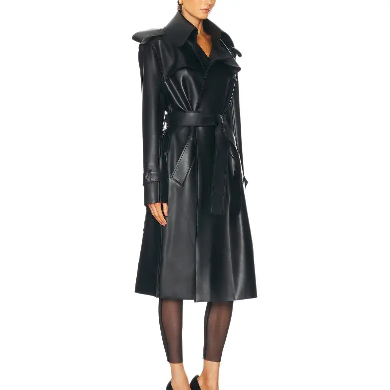 NORMA KAMALI Belted Trench Coat-3