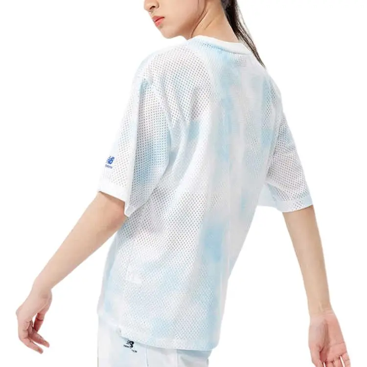 New Balance IU Drop Shoulder Sleeve T Shirt Women's Lake Blue-3