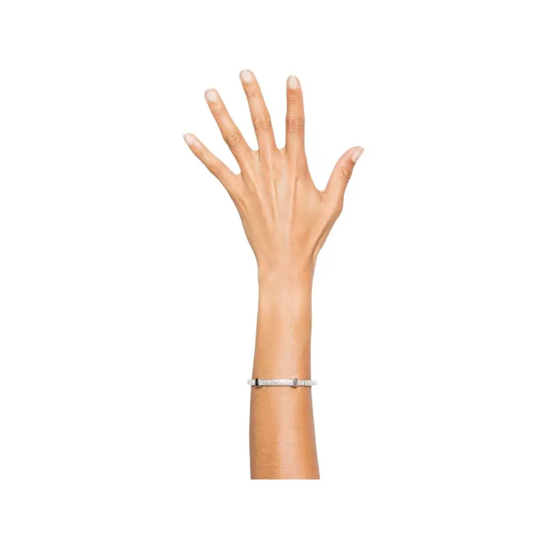 Balenciaga Logo Hoop Bracelet-4