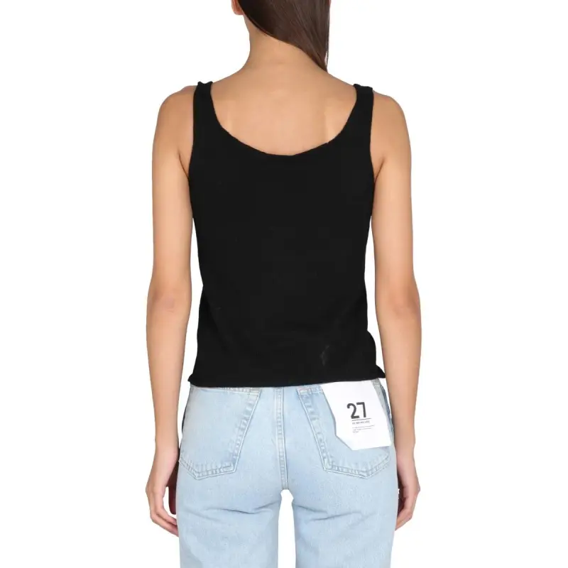 ASPESI Scoop Neck Knitted Top-1