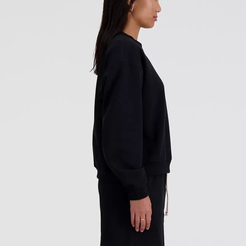 New Balance Athletics French Terry Crew Sweatshirt Women's Black-4