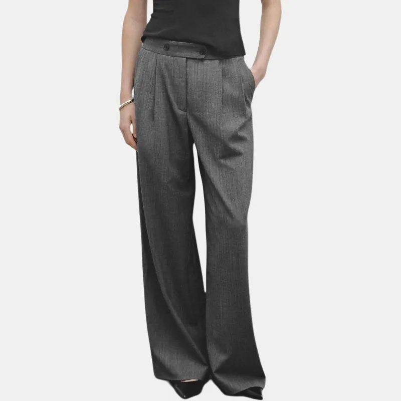 Massimo Dutti Casual Pants Women's Dark Gray-2