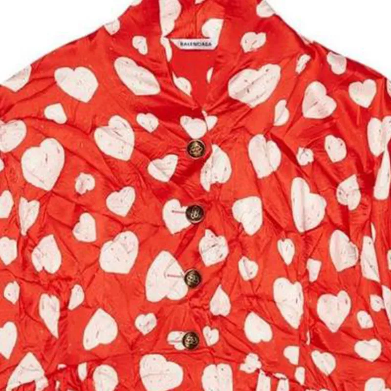 Balenciaga FW22 Short-Sleeved Dresses Women's Red-4