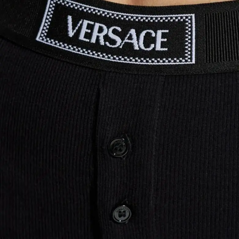 VERSACE Ribbed Stretched Leggings-3