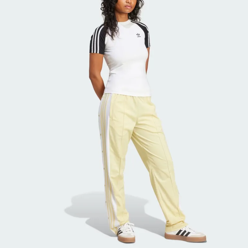 Adidas Originals Women's Adicolor 3 Stripes Raglan Slim T Shirt White/Black-2