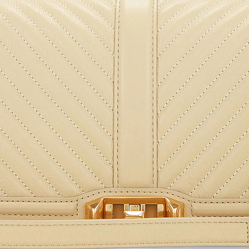 REBECCA MINKOFF Leather Crossbody Bag Women's Latte Coffee-5