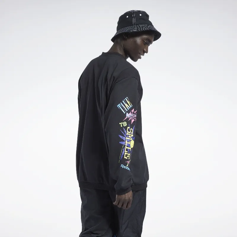 Smiley X Reebok Sweatshirts Unisex Black-2