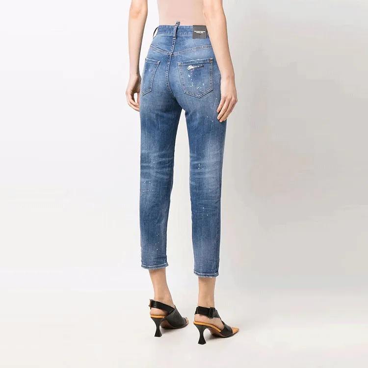 DSQUARED 2 Logo Plaque High-Rise Cropped Jeans-2