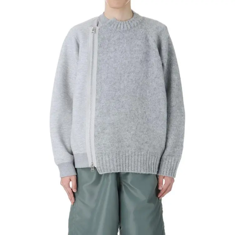 Sacai Zip Detailed Crewneck Jumper-2