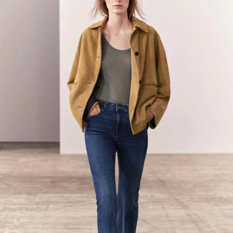ZARA Jackets Coats Women's Light Camel-2