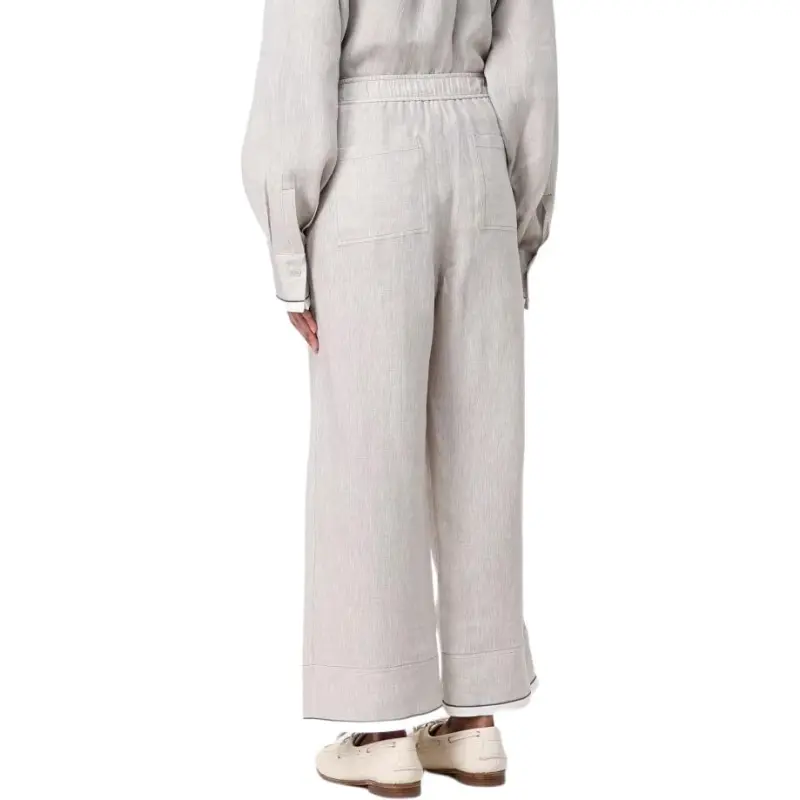 Brunello Cucinelli Elasticated Waistband Straight Leg Trousers-3
