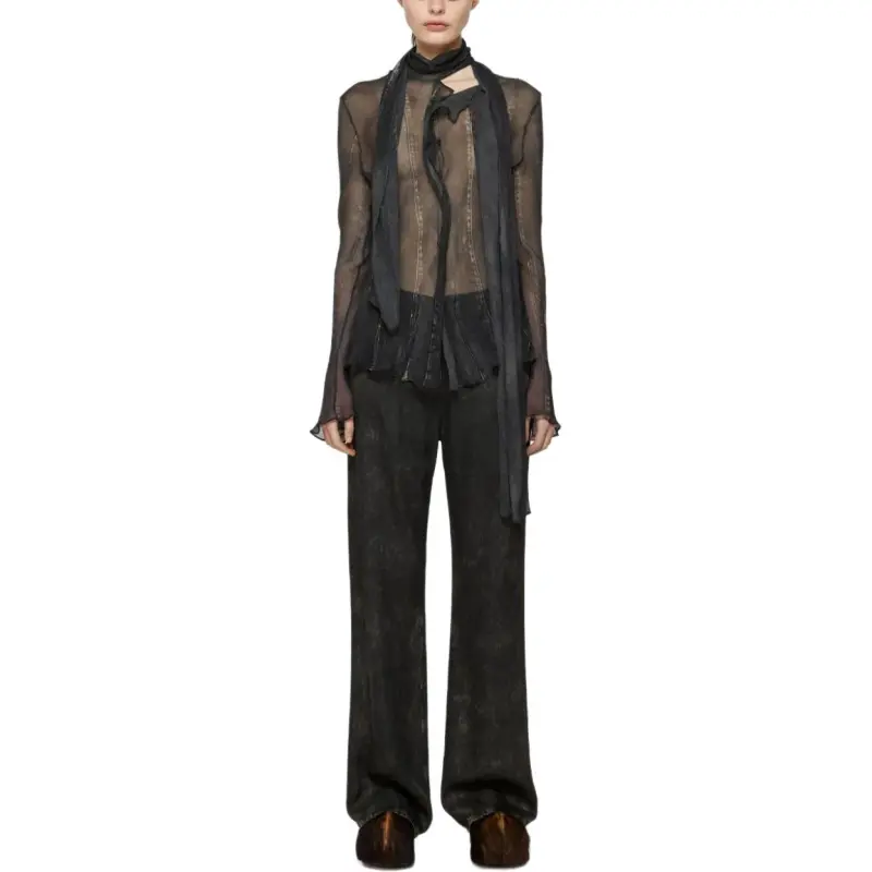 Acne Studios Printed Trousers 'Black/Beige'-3