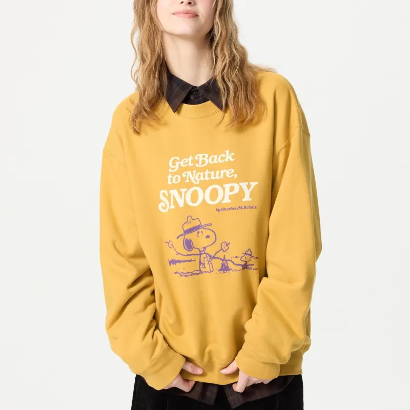 UNIQLO PEANUTS Collaboration Sweatshirt Unisex Light Yellow-2