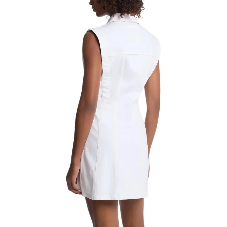 MICHAEL KORS Stretch Denim Sleeveless Shirtdress-1