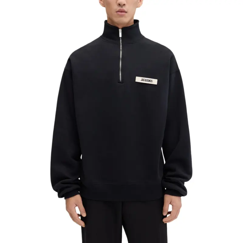Jacquemus The Gros Grain Zipped Rollneck Sweatshirt-1