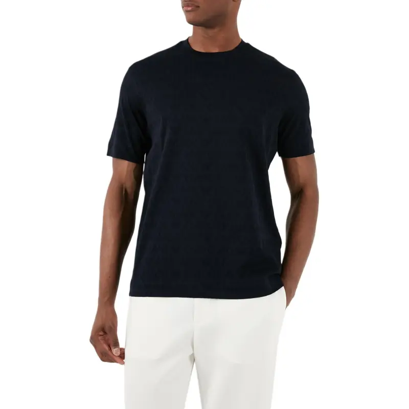 EMPORIO ARMANI Logo-Jacquard Crewneck T-Shirt-1