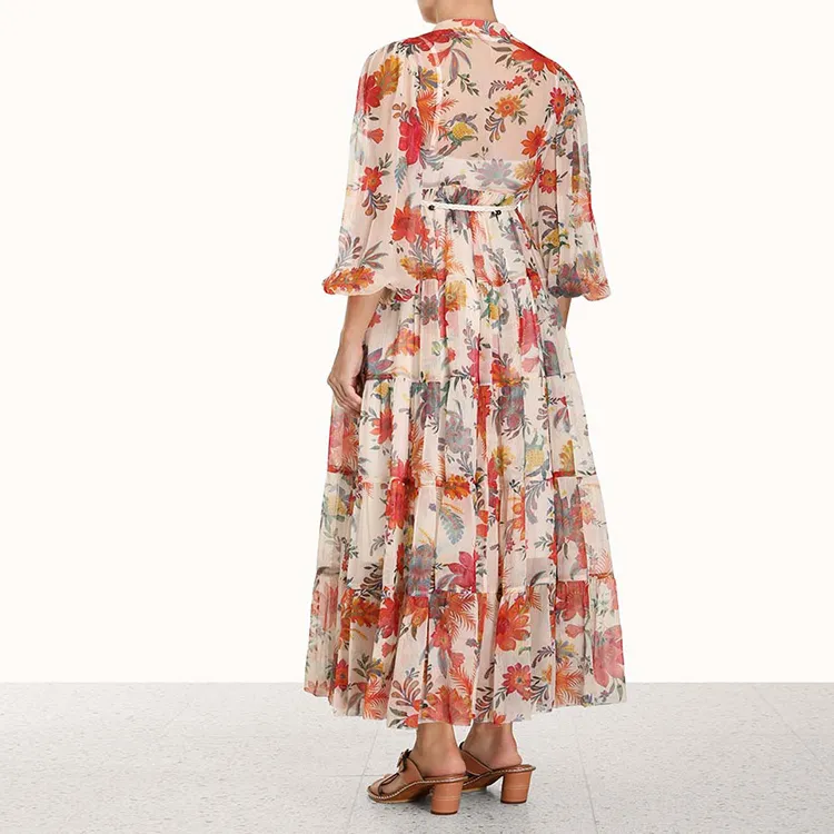 Zimmermann Long-Sleeved Dresses Women's Cream-2