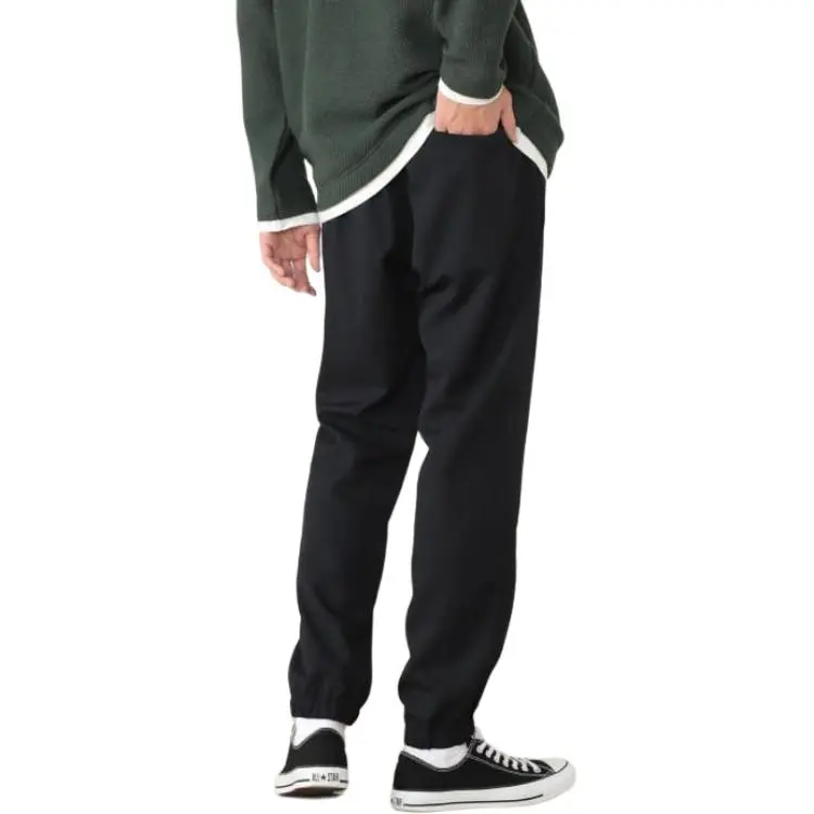 Beams Knitted Sweatpants Men Navy Blue-3
