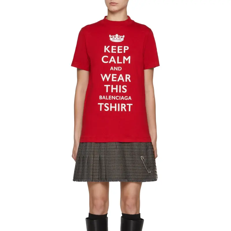 Balenciaga Keep Calm T Shirt Dress-3