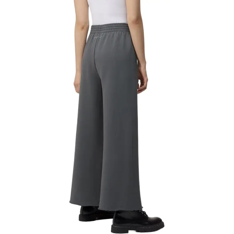 MM6 Maison Margiela Slogan Printed Wide Leg Track Pants-4