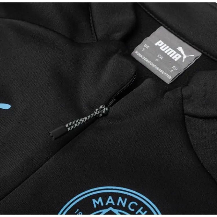PUMA Manchester City Soccer Jerseys Men's Black-4