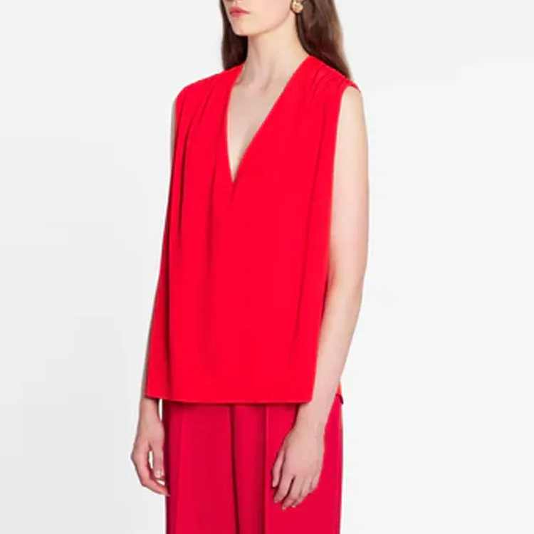 Lanvin V Neck Sleeveless Top-3