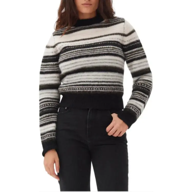 GANNI Striped Knit Jumper-2
