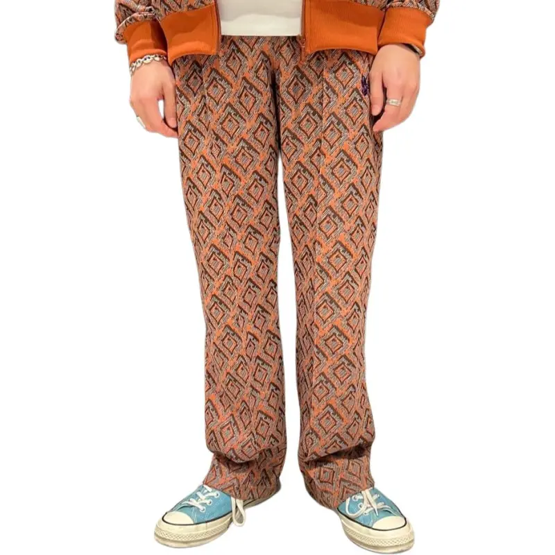 Needles Patterned Bootcut Trousers-3