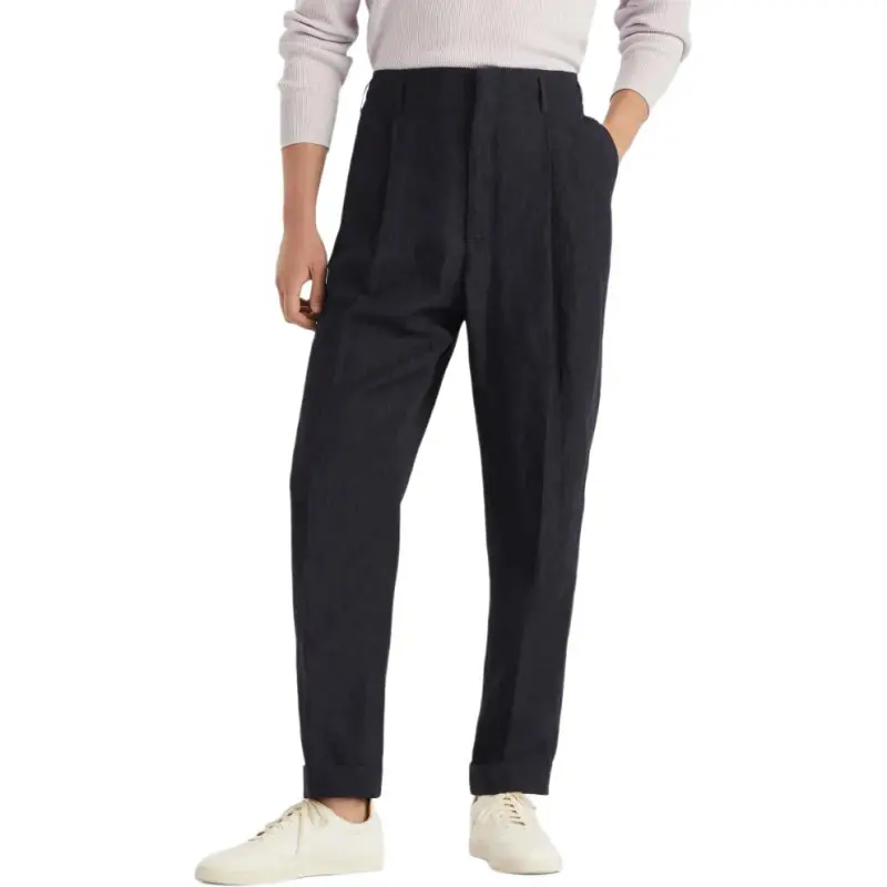 Brunello Cucinelli Washed effect Linen Trousers-2