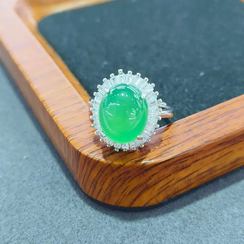 Grace Chalcedony Jade Rings Women's-10