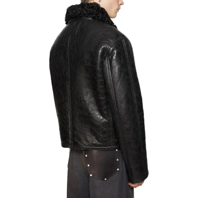 Acne Studios Zipped Leather Jacket-3