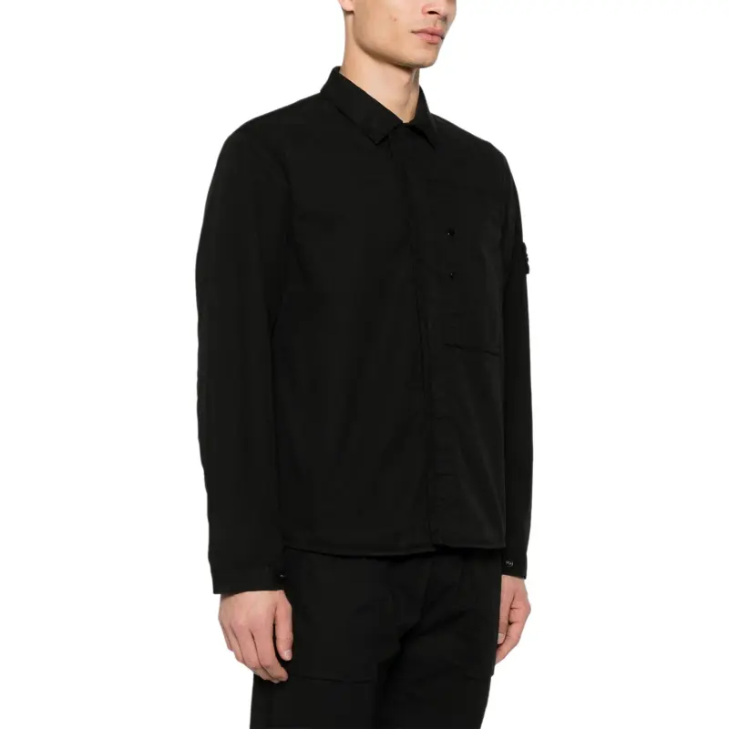STONE ISLAND Compass Patch Long Sleeved Overshirt-3