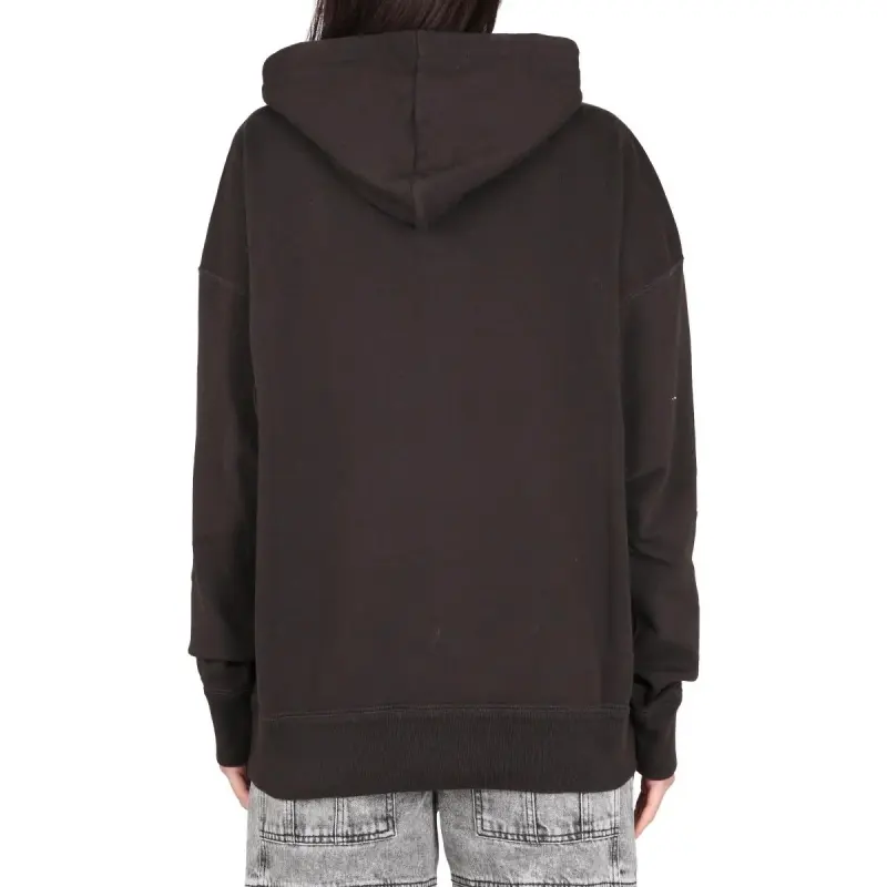 ISABEL MARANT ETOILE Logo Printed Drawstring Hoodie-1