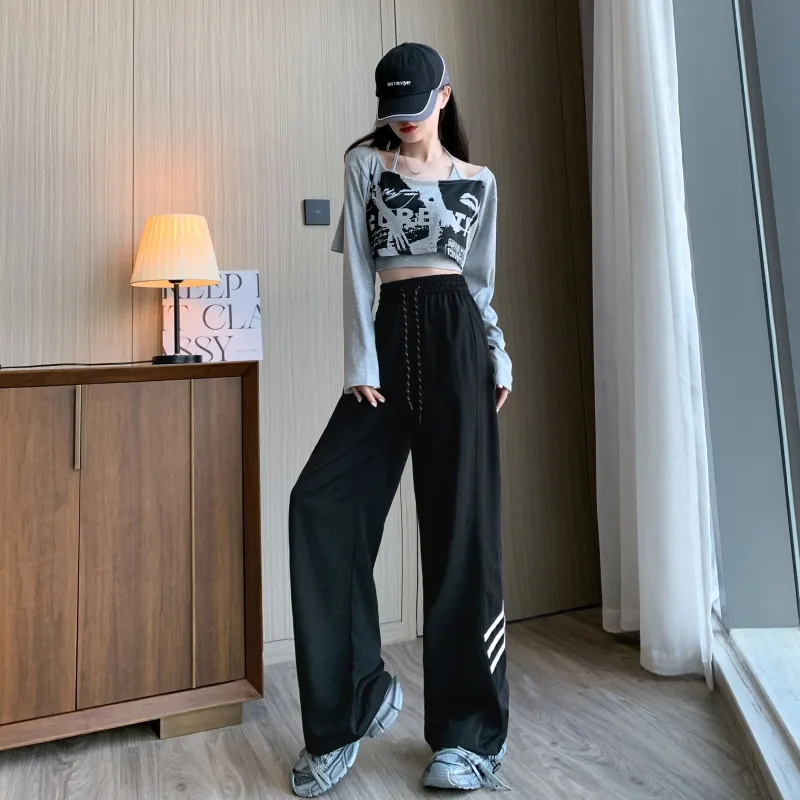 Ordifen Draped Sports Casual Pants Women's-5