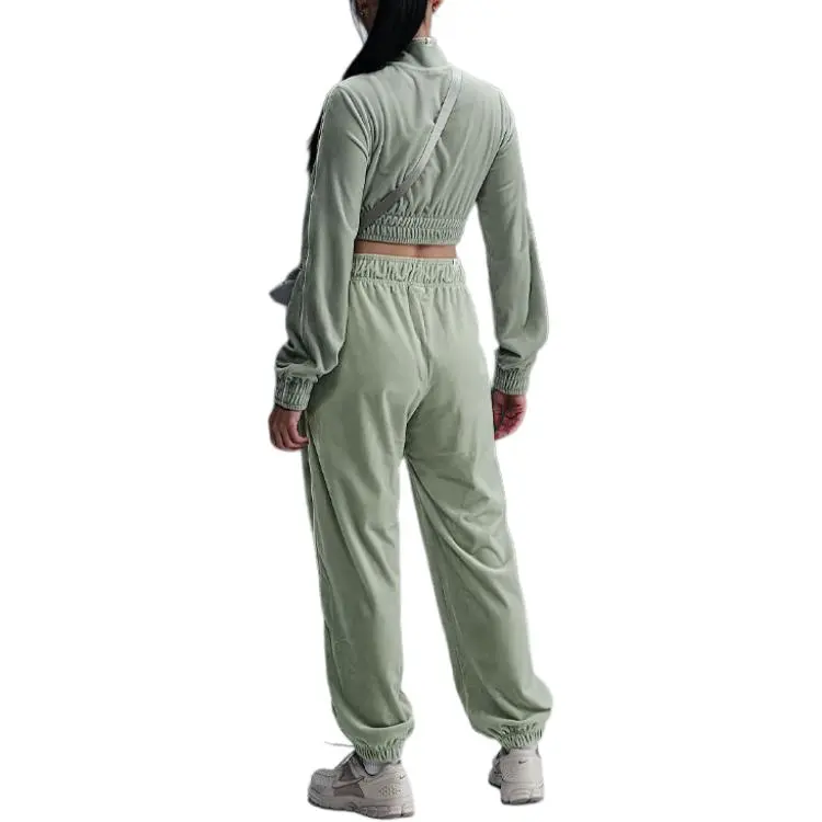 Nike Crop Tops Women's Dark Green-1