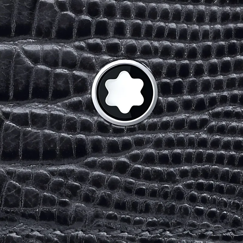 MONTBLANC Meisterstuck Lizard Pattern Leather Card Holder Wallets Men's Black-3