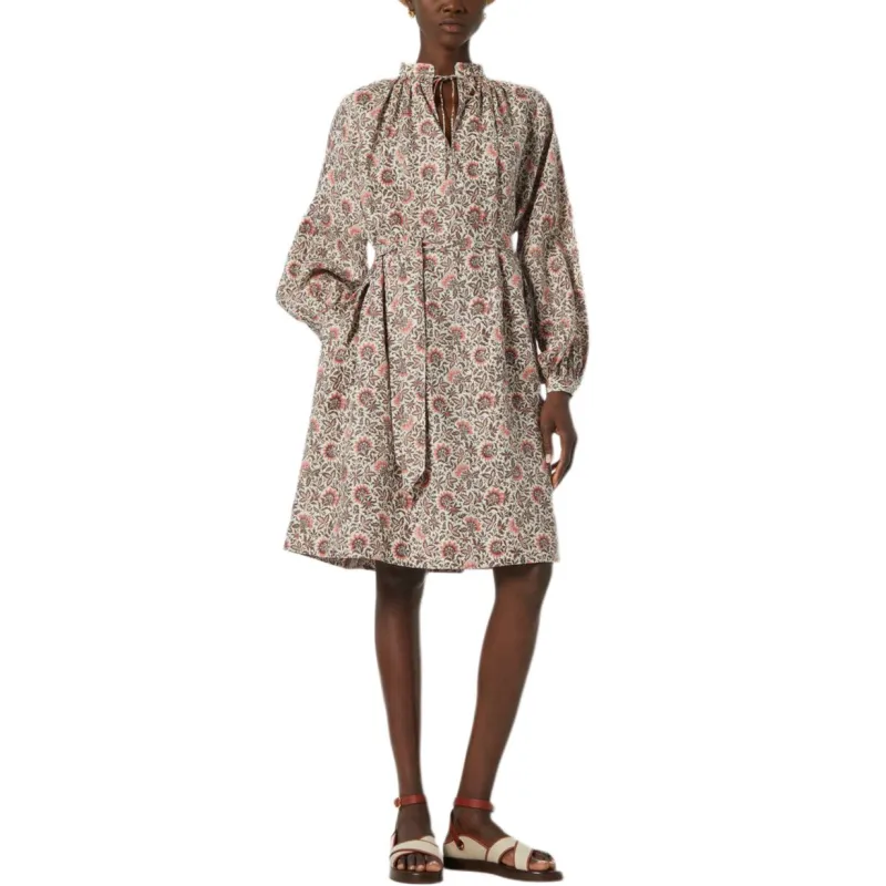Loro Piana SS25 Long Sleeved Dress Women's Multicolor-2