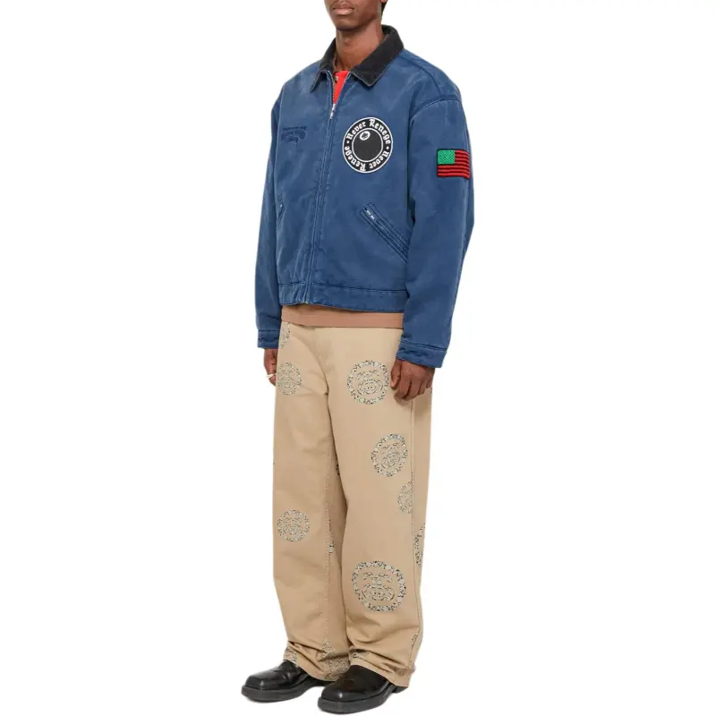 Denim Tears X Stussy Never Renege Canvas Work Jacket-3