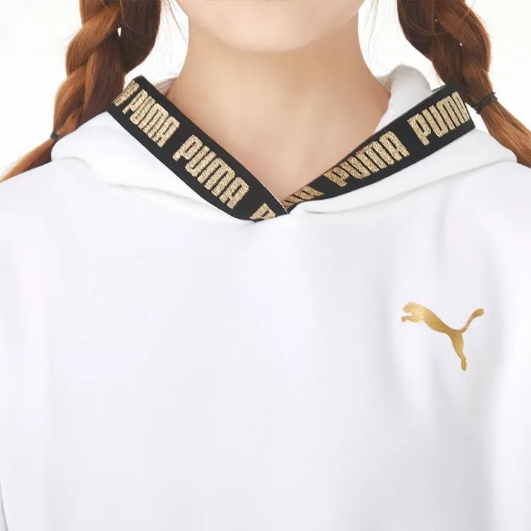 PUMA Long Sleeved Dresses Women's White-4