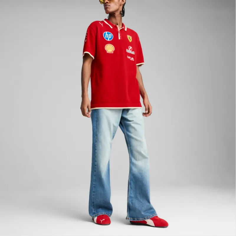 PUMA Scuderia Ferrari Racing Collection Polo Shirt Men's Red-2