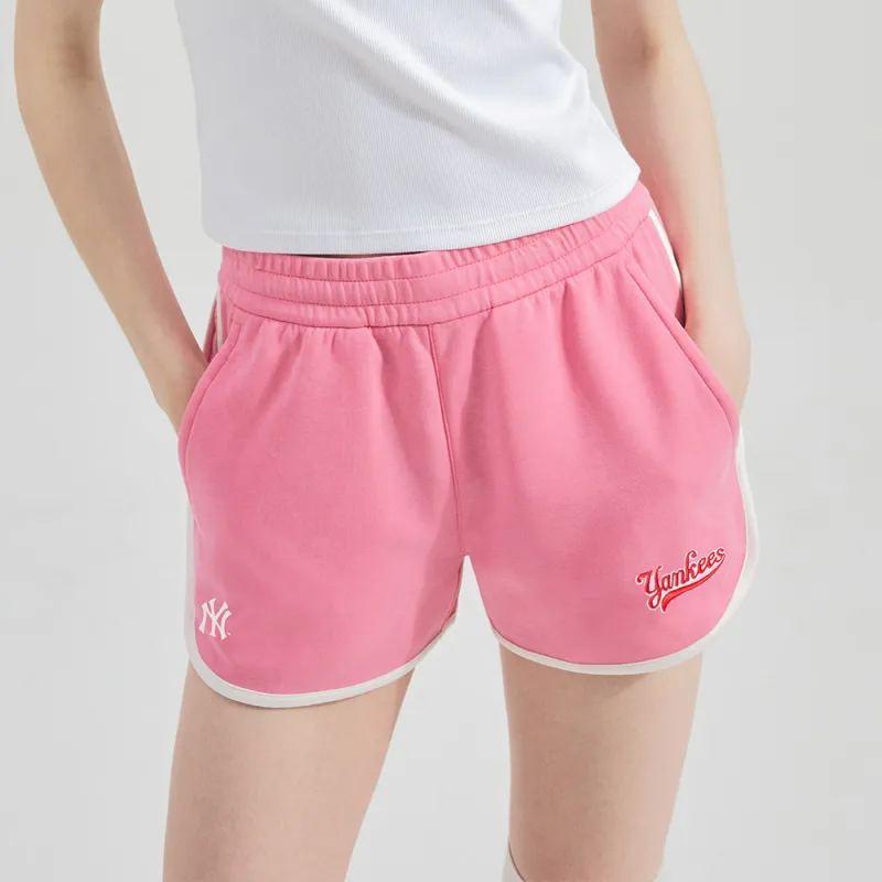 MLB New York Yankees Casual Shorts Women's Pink-3