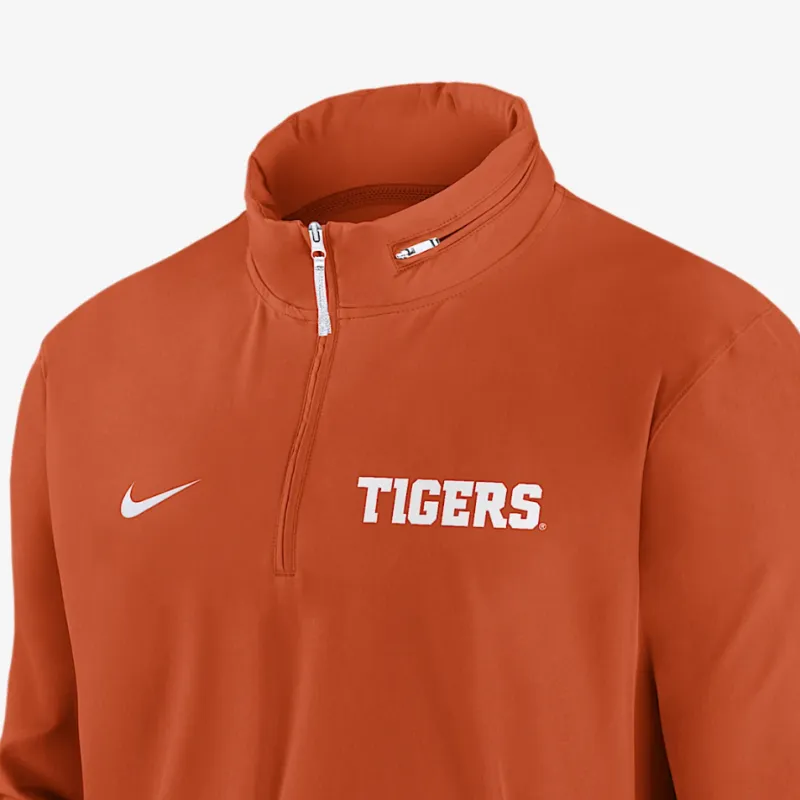 Nike Clemson Tigers Sideline Coach Men's Nike College 1/2 Zip Hooded Jacket-2