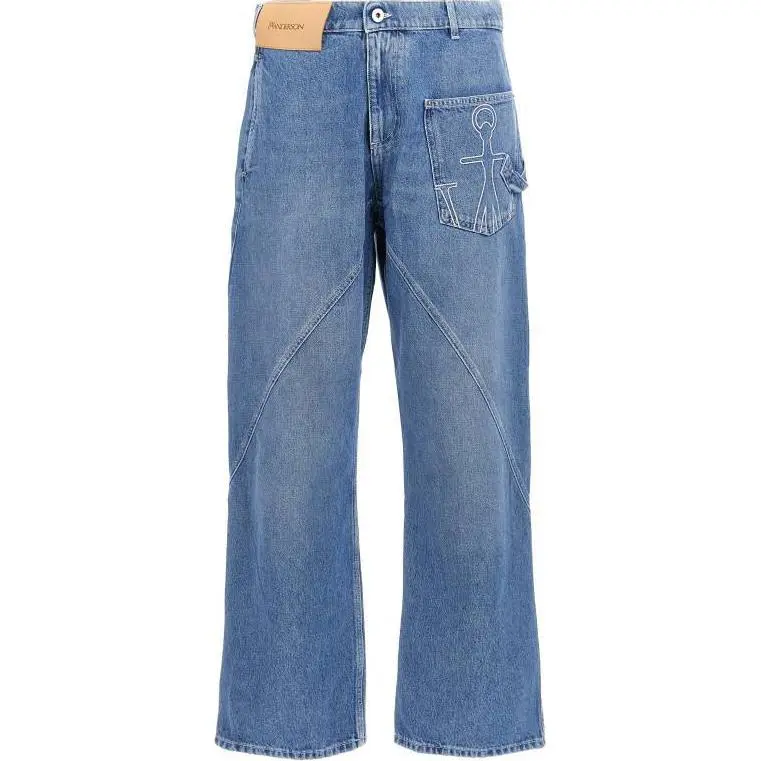 JW Anderson Logo Patch Twisted Jeans-1